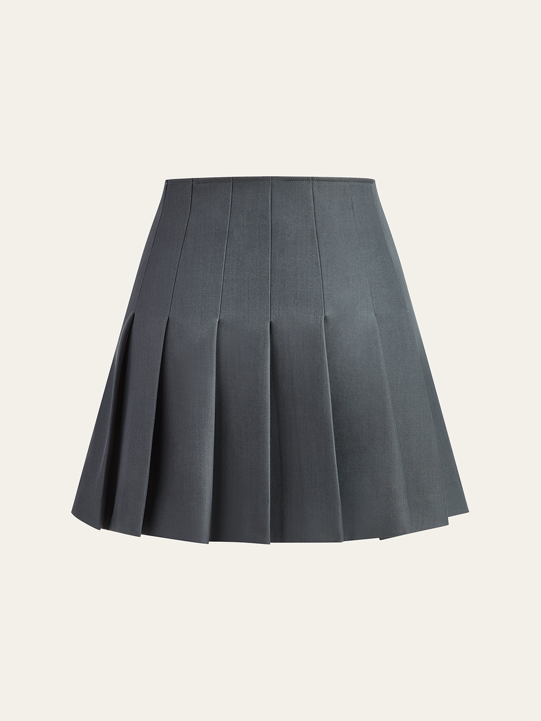 Metal Detail Pleated Mini Skirt
