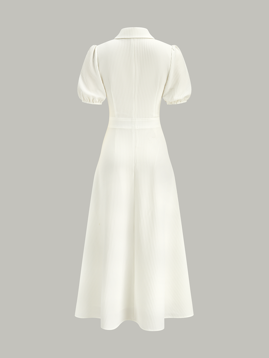 Textured Polo Neck Midi Dress