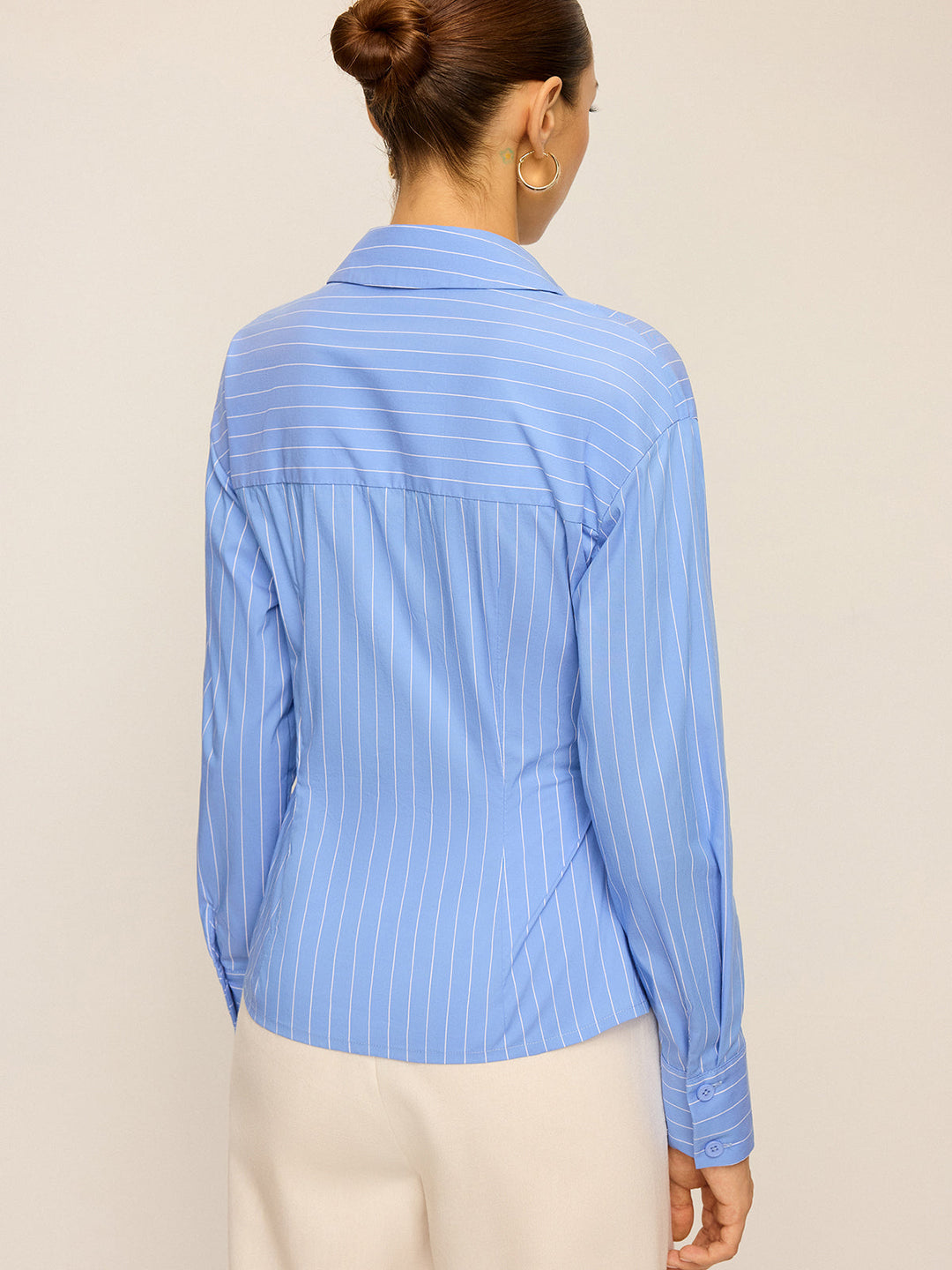 Striped Asymmetric Long Sleeve Shirt