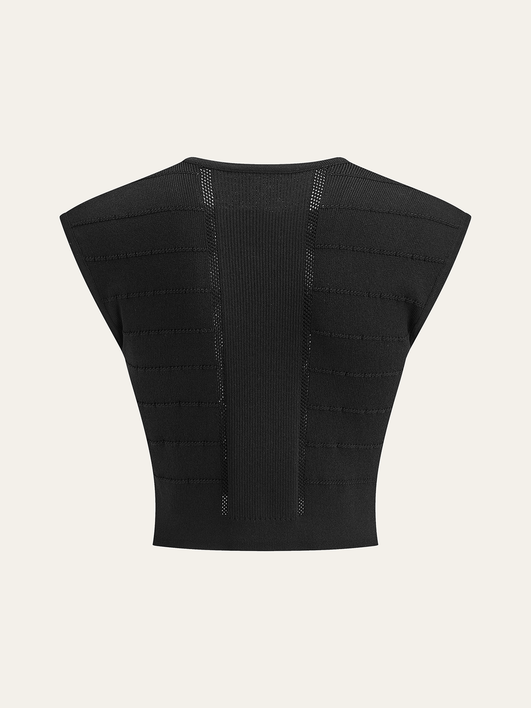 Metal Detail Ribbed Knit Top