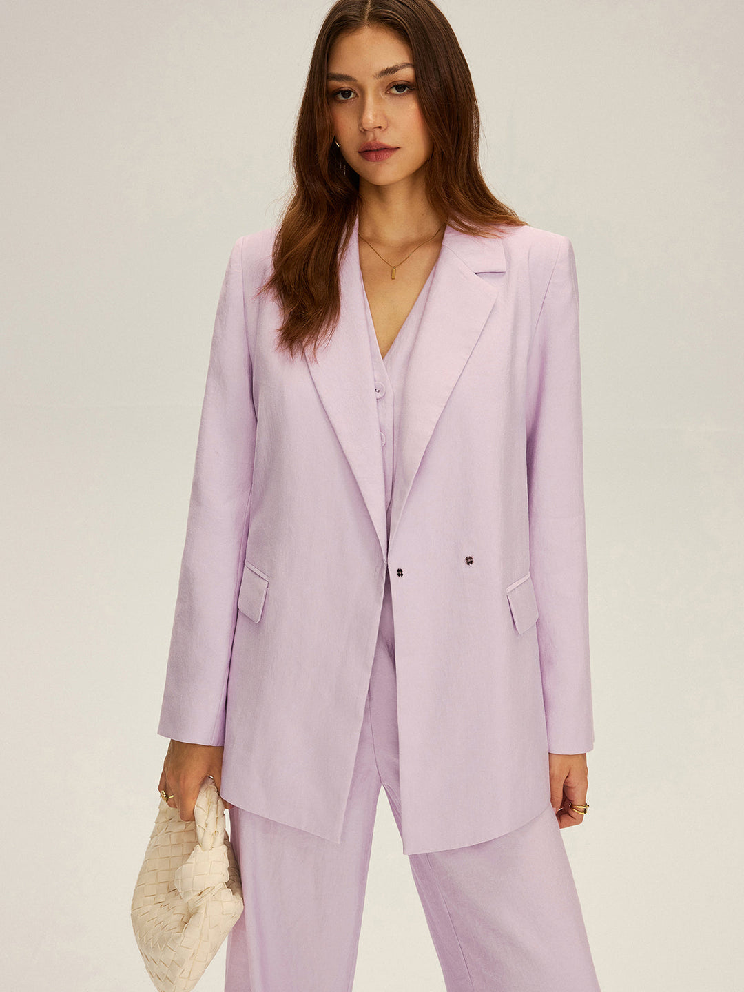 Long Sleeve Belted Blazer