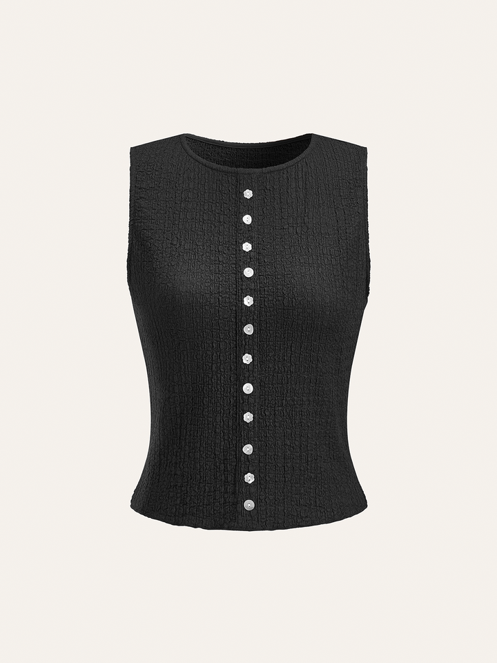 Decor Button Top and Midi Skirt Set