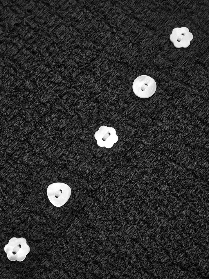 Decor Button Top and Midi Skirt Set