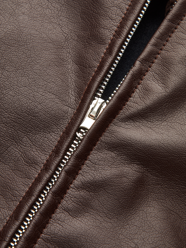 Faux Leather Knotted Top