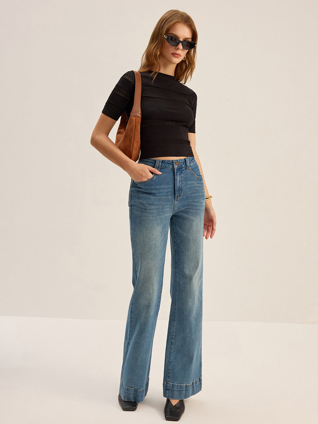 Crochet Detail Knit Top