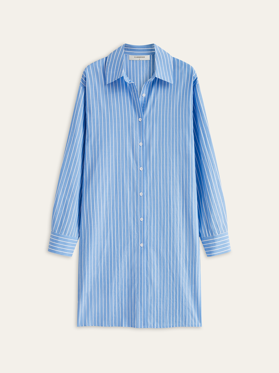 Oversized Striped Knotted Shirt