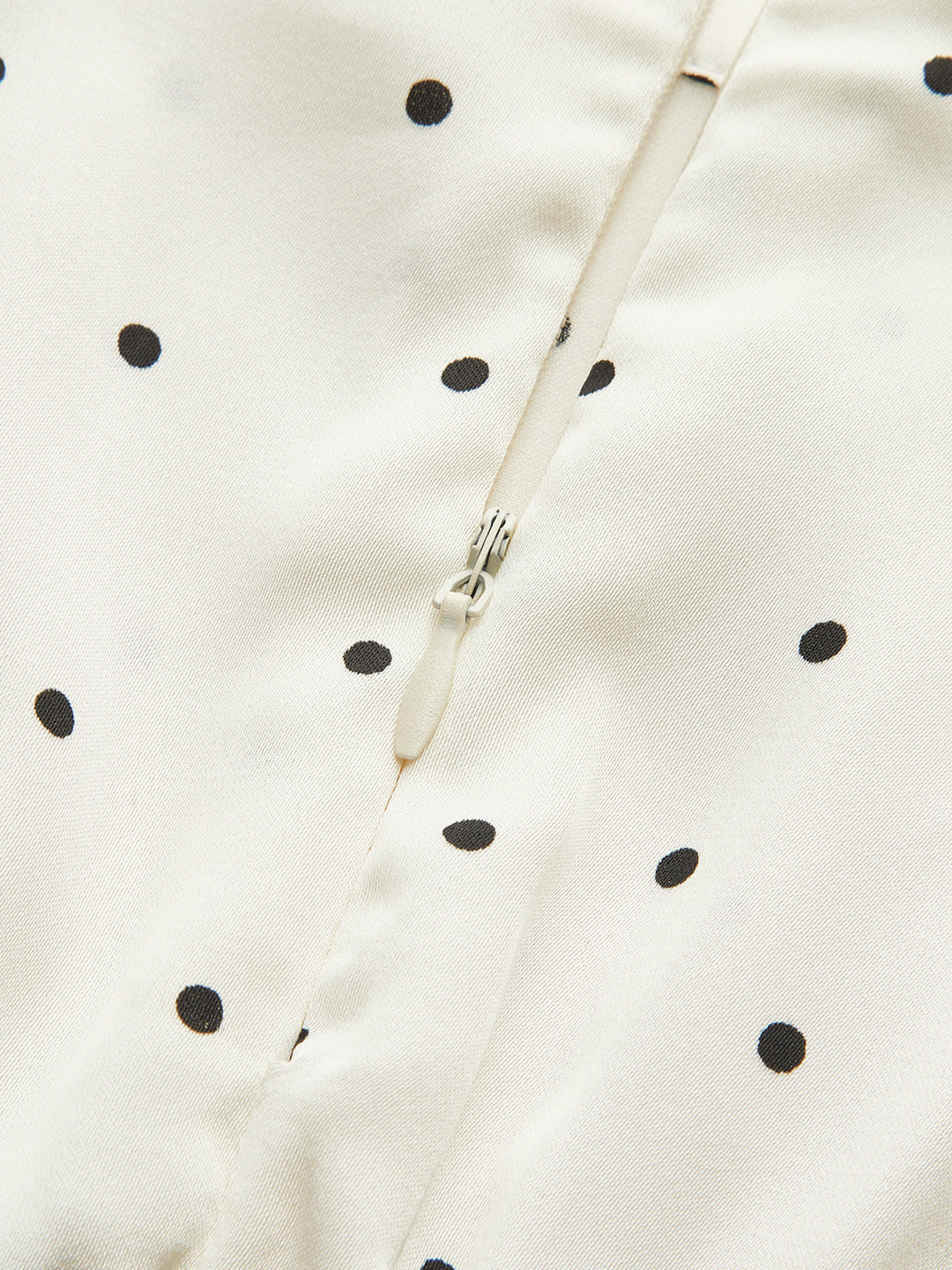 Polka Dot Panel Mock Neck Top