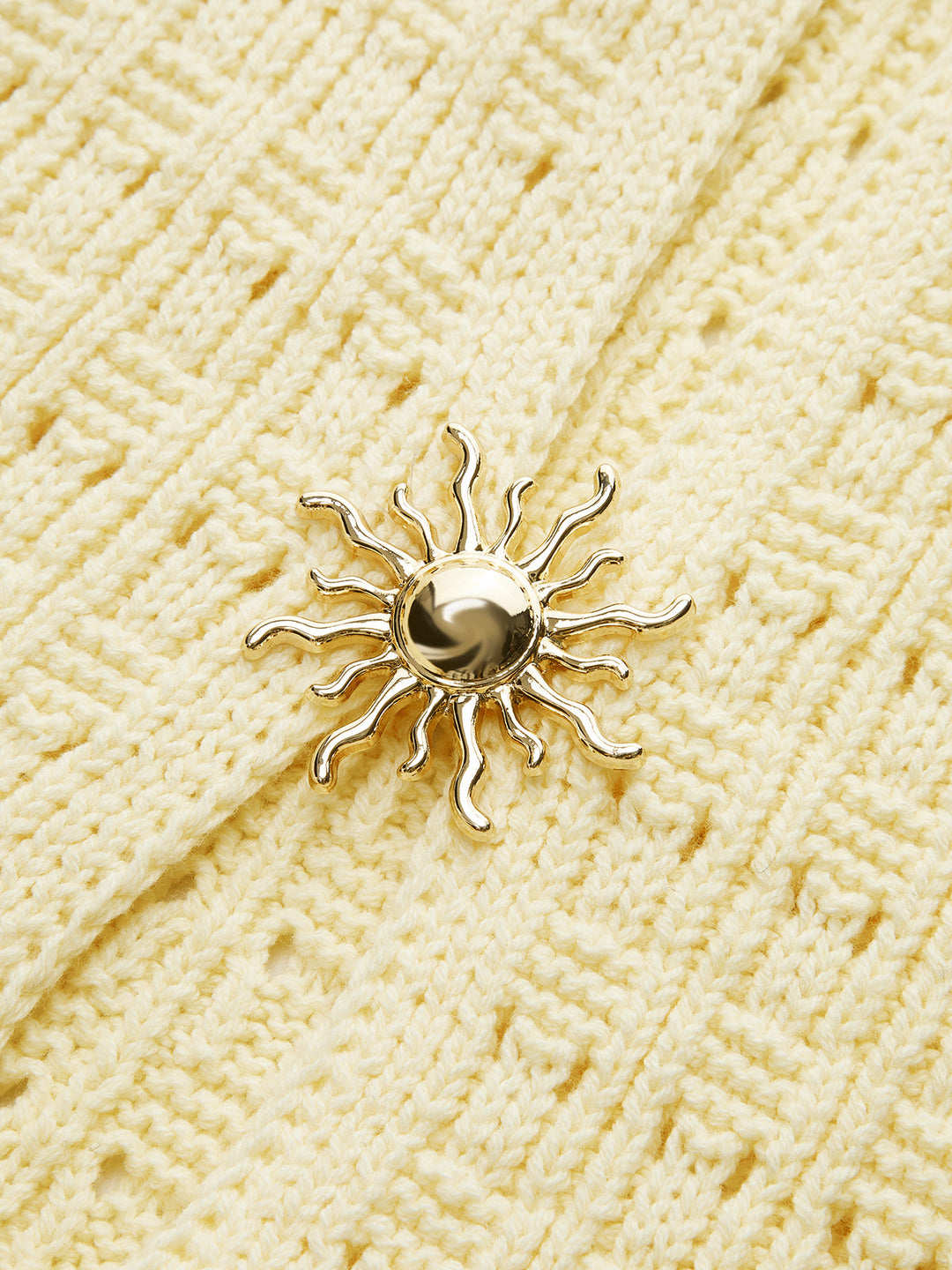 Metal Detail Knitted Peplum Vest