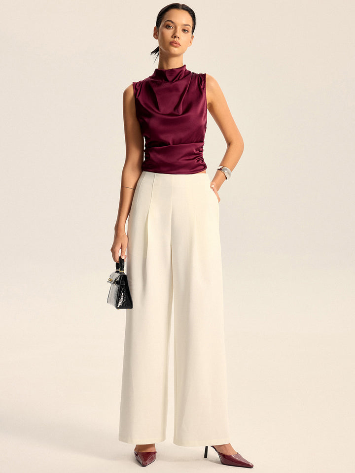 Mid-Waisted Wide-Leg Pants