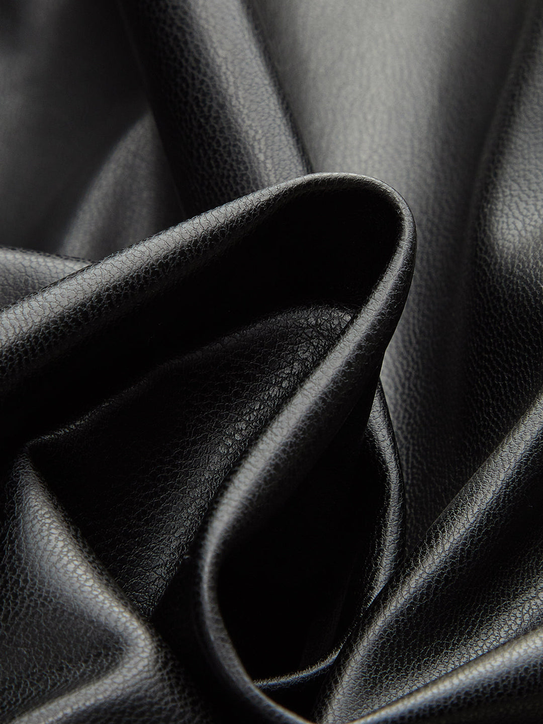 Faux Leather Panel Shirt Dress