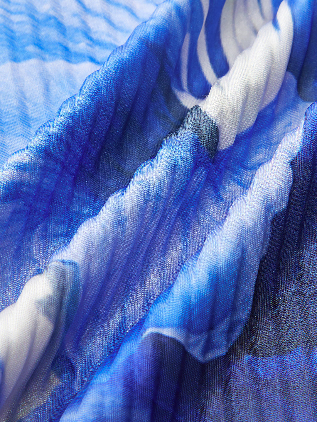 Floral Print Gradient Strapless Pleated Maxi Dress