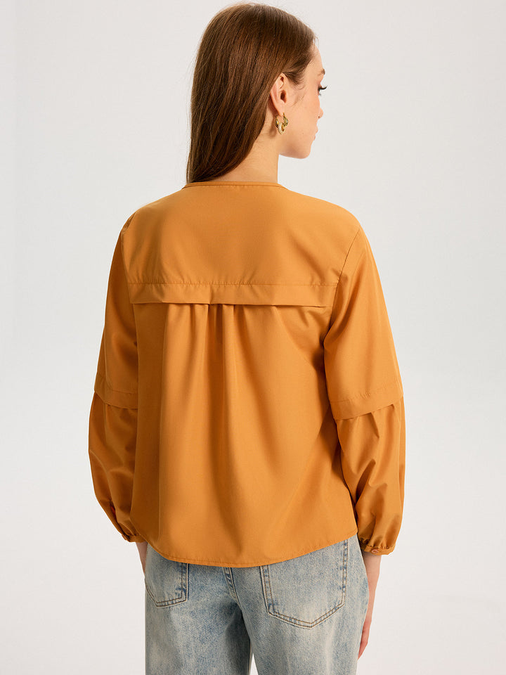 Cut-Out Embroidered Top