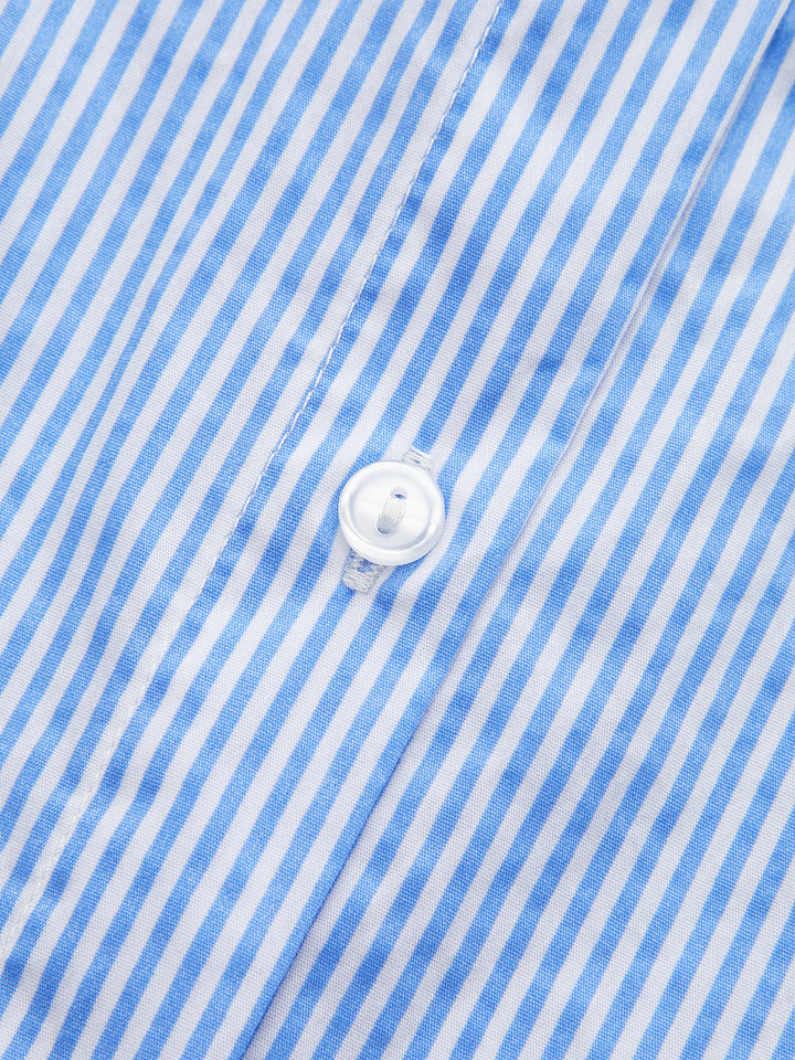 Striped Wrap Asymmetric Hem Shirt