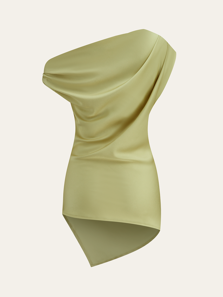 One-Shoulder Ruched Top