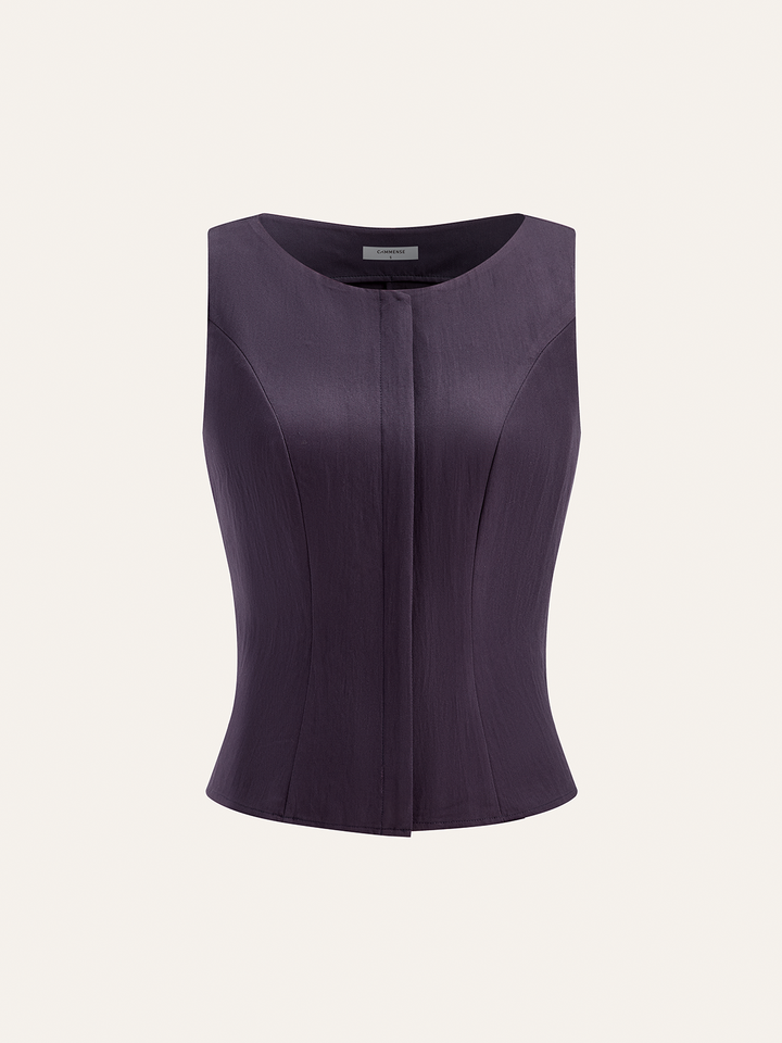 Cotton Blend Sleeveless Top and Pants Set