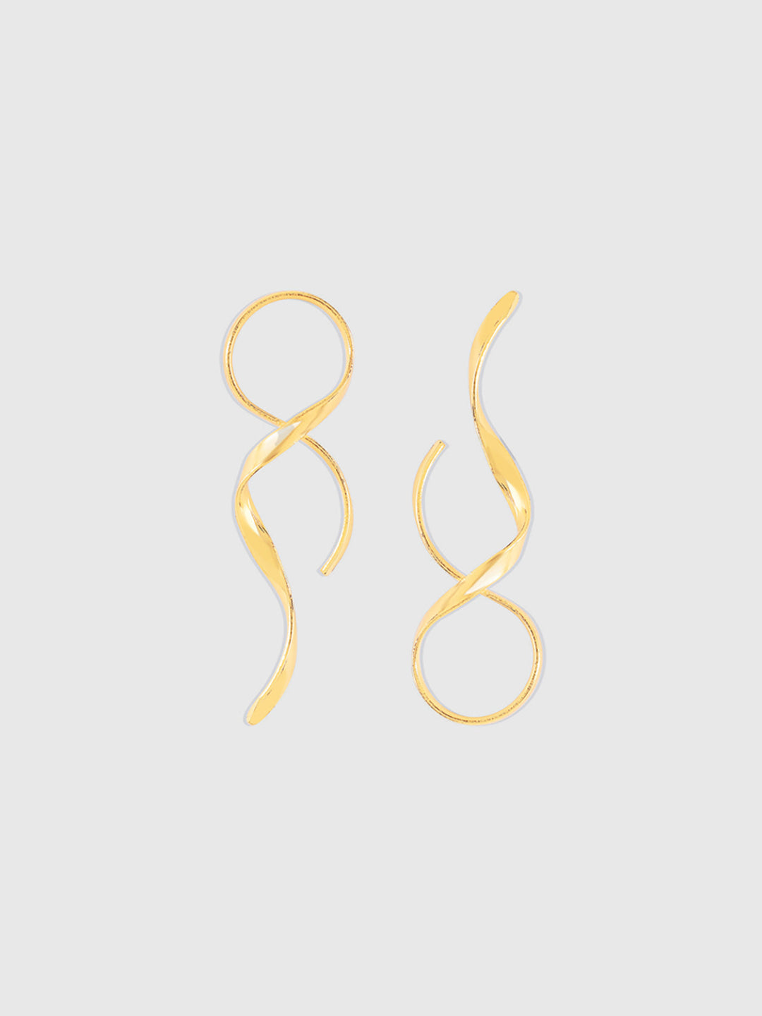 Golden Twisted Drop Earrings