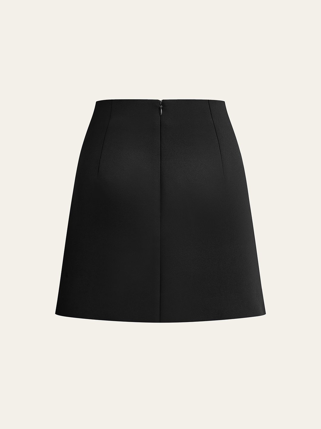 Metal Detail Decor Pocket Mini Skirt