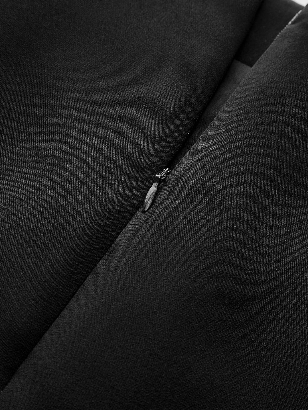 Metal Detail Decor Pocket Mini Skirt