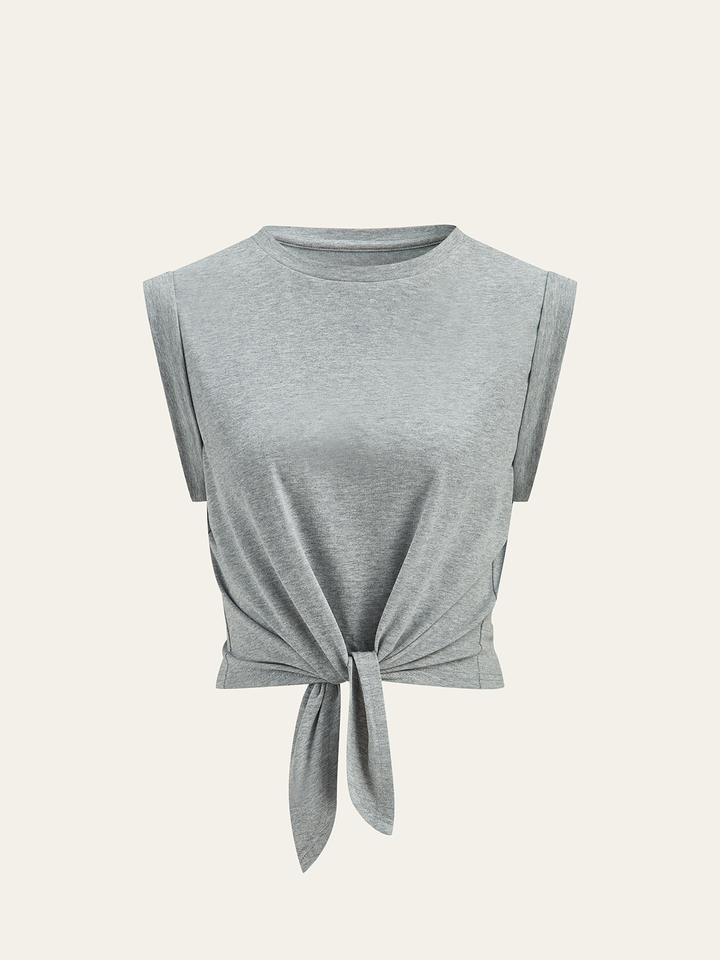 Cotton Knotted T-Shirt