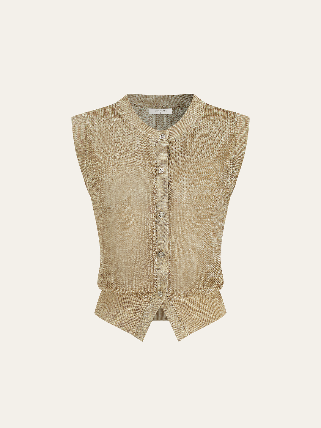 Knit Sleeveless Vest with Scarf