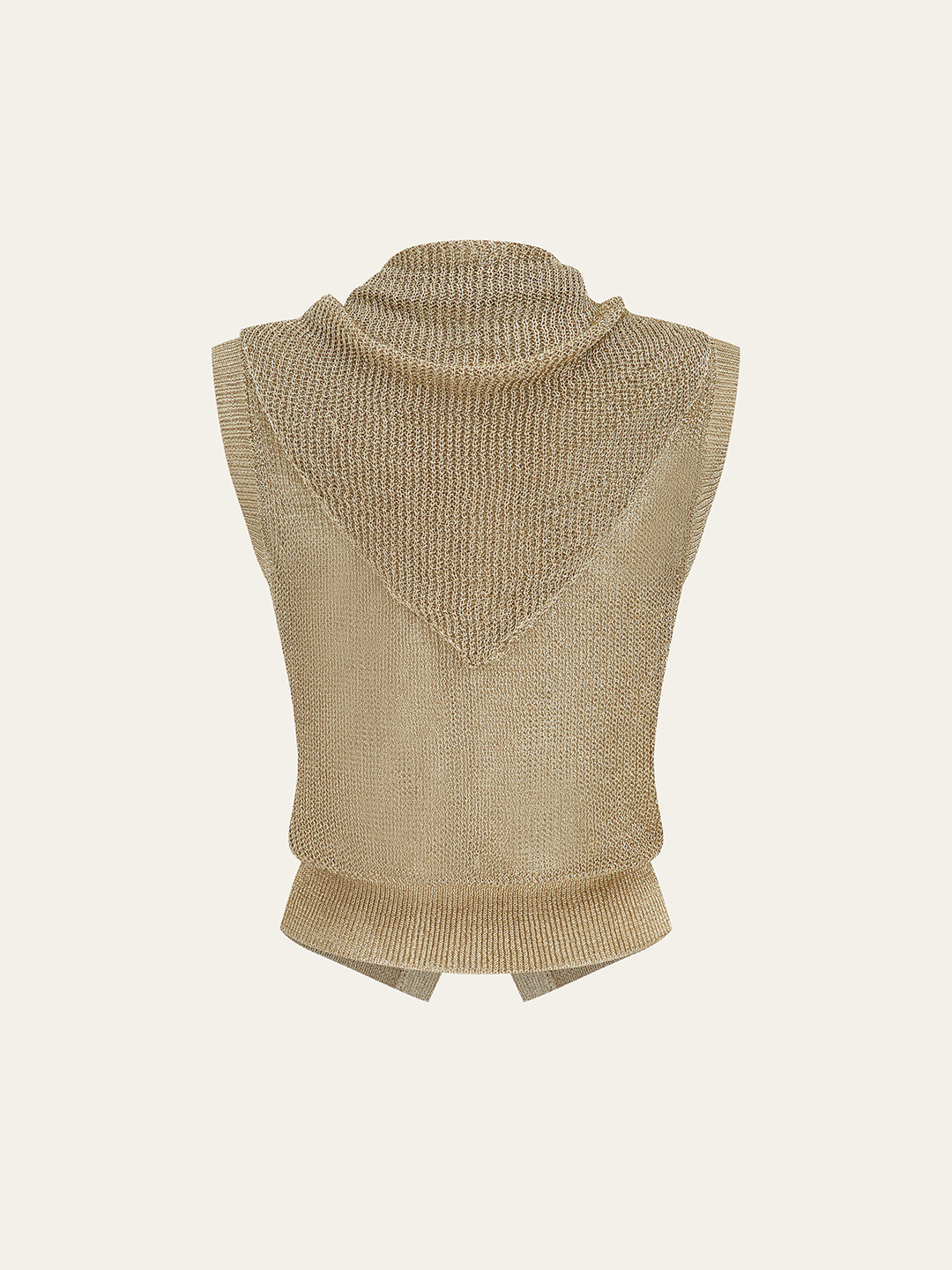 Knit Sleeveless Vest with Scarf