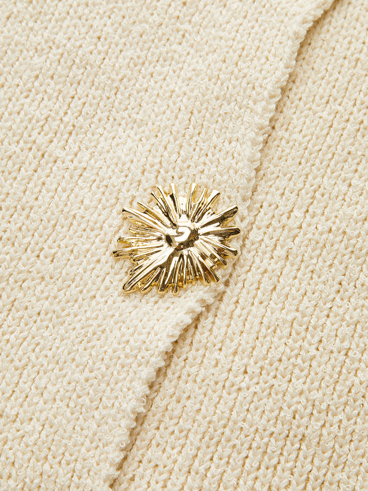 Crochet Trim Knit Vest