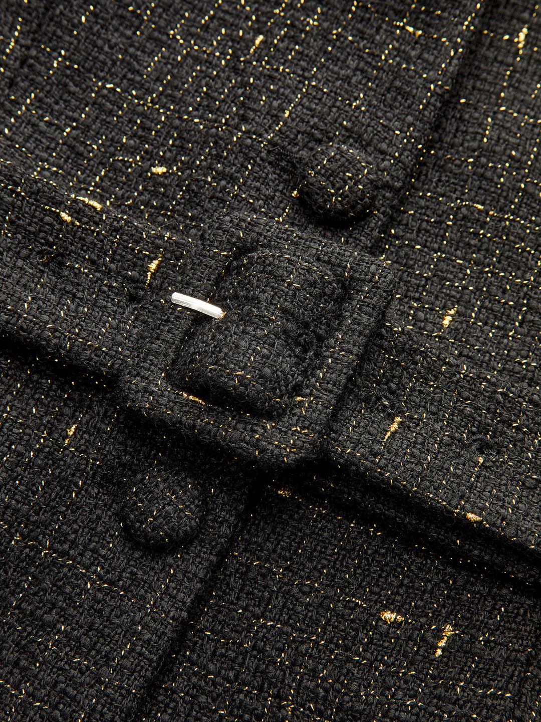 Tweed Belted Sleeveless Vest