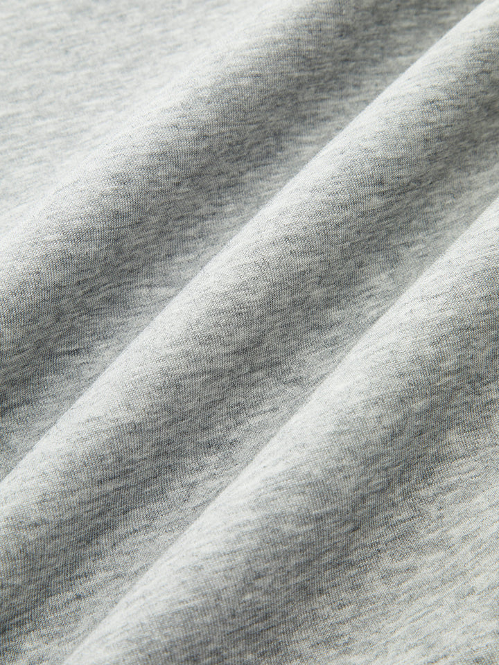 Denim Collar Metal Button Polo Sweatshirt