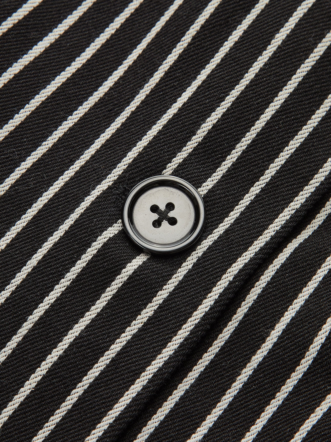 Cotton-Blend Striped Belted Longline Vest