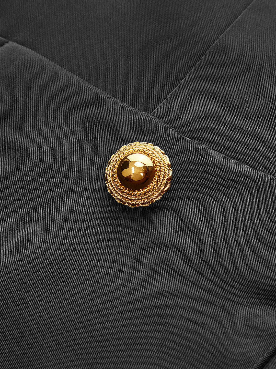 Ruffled Hem Metal Button Mini Dress Without Belt