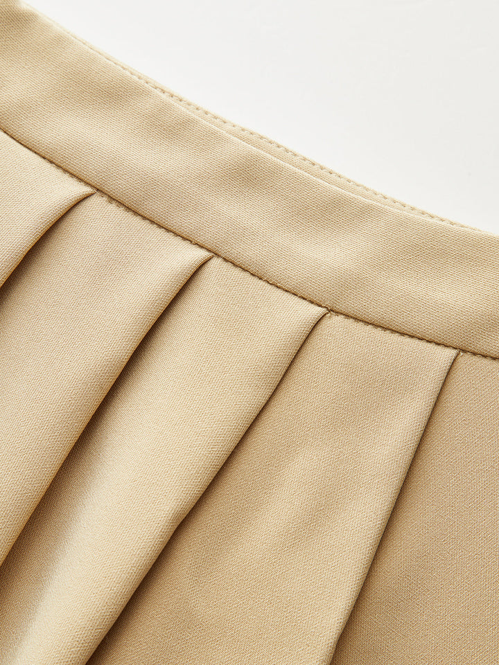 Two-Tone Asymmetric Midi Skirt