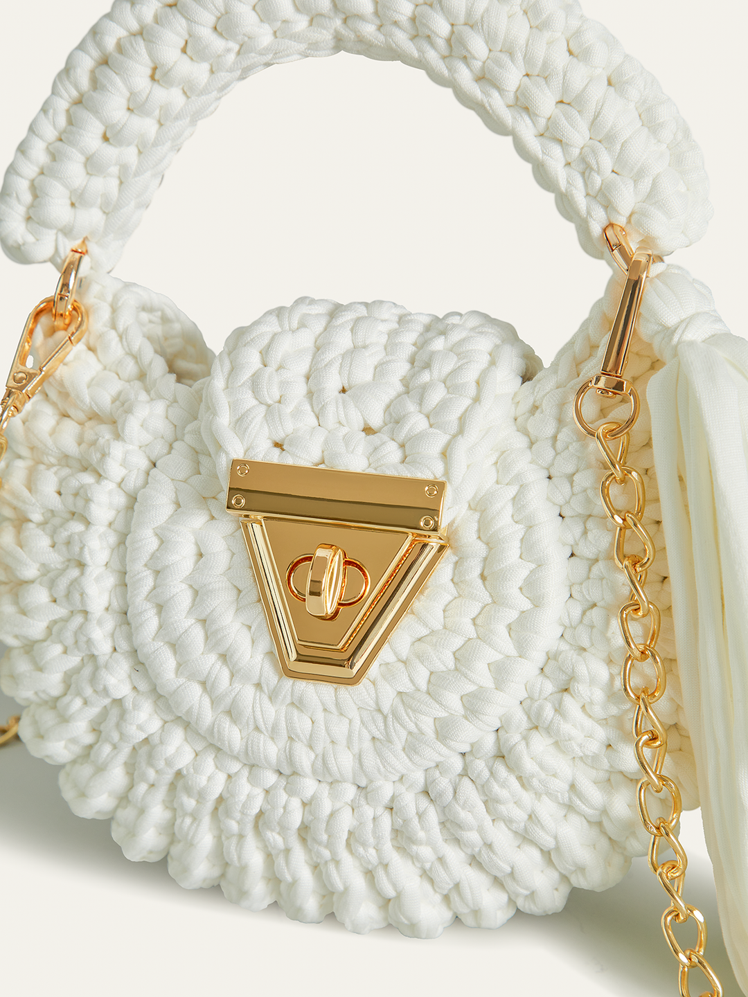 Crochet Top-Handle Bag