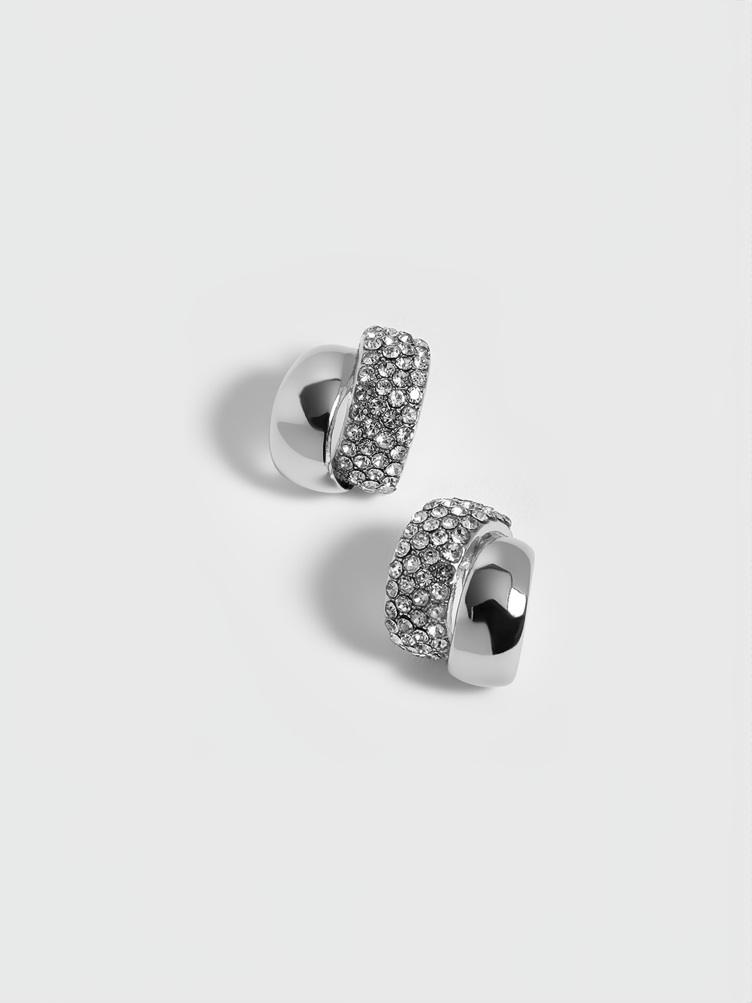 Pave Crystal Stud Earrings