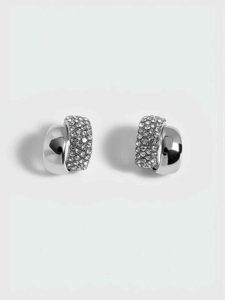 Pave Crystal Stud Earrings