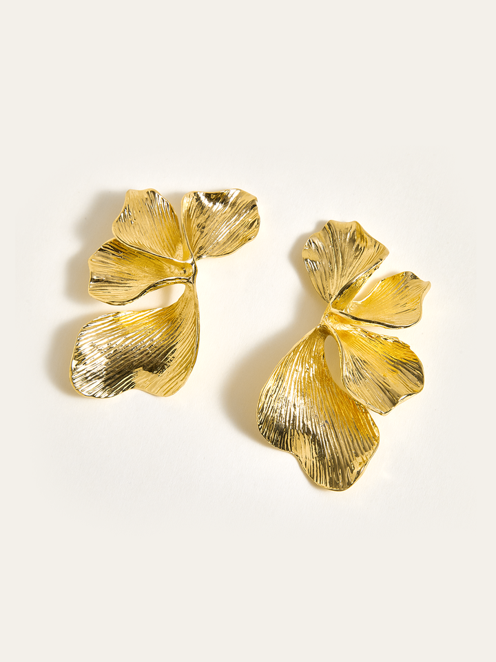 Golden Petal Earrings