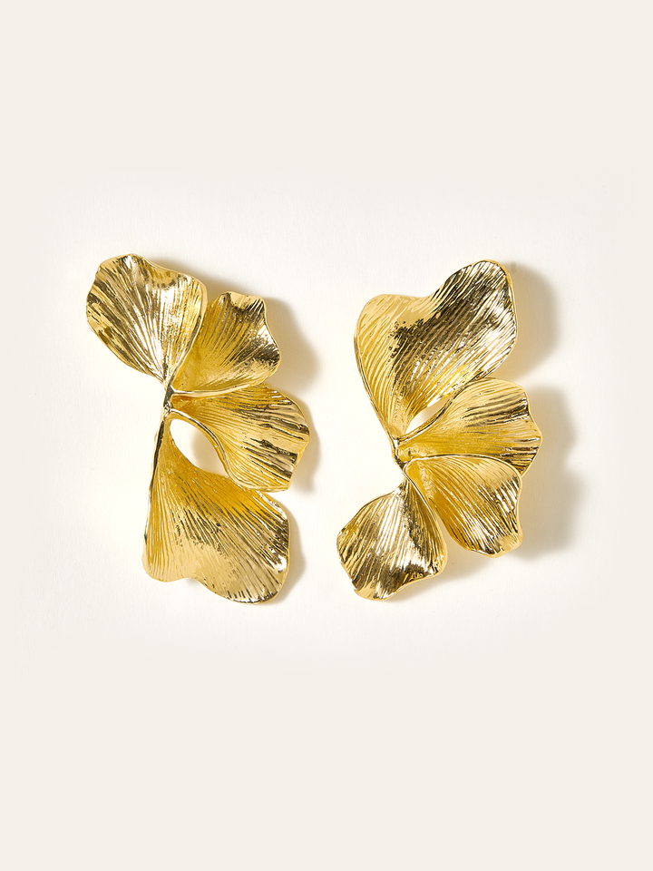 Golden Petal Earrings