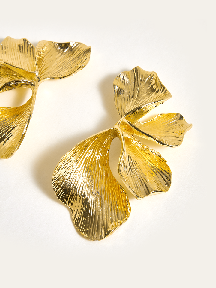 Golden Petal Earrings