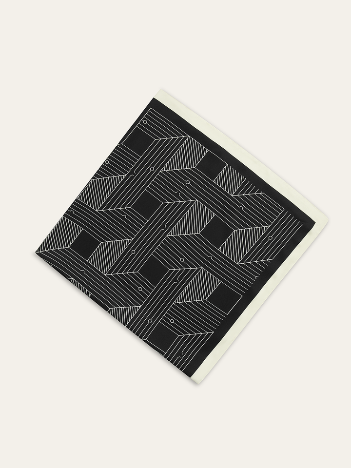 Geometric Print Square Scarf