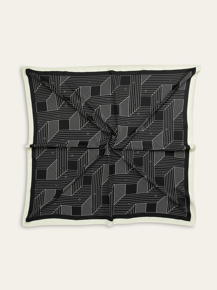 Geometric Print Square Scarf