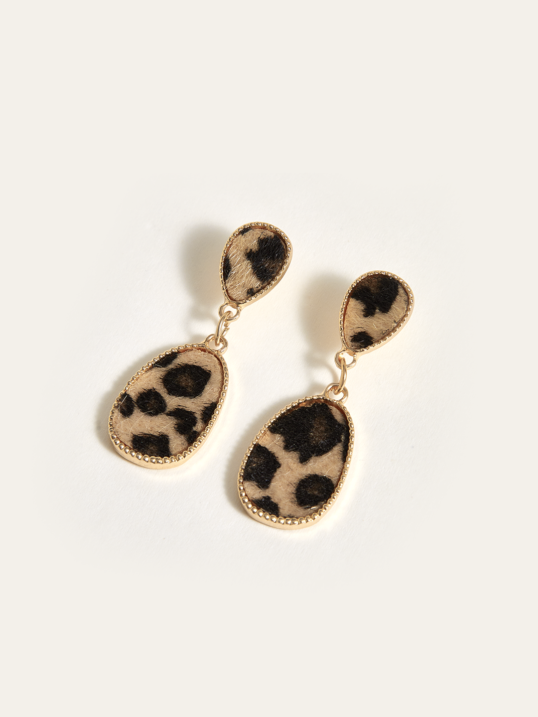 Leopard-Print Drop Earrings