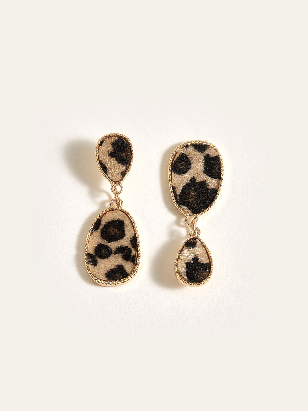 Leopard-Print Drop Earrings