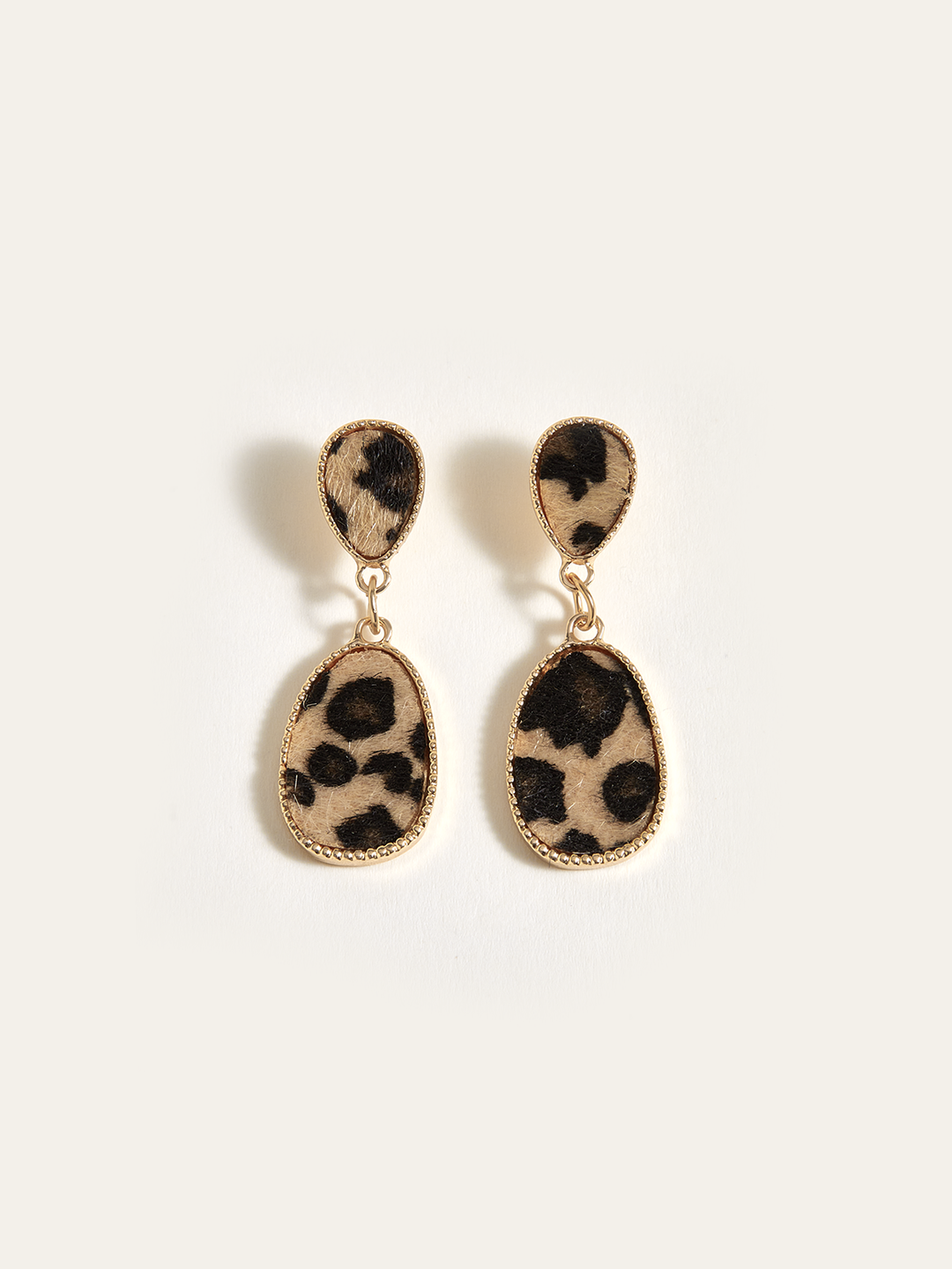 Leopard-Print Drop Earrings