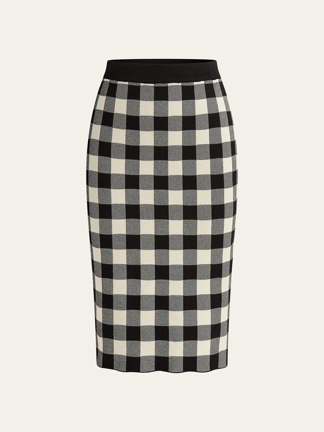 Checkered Cami Peplum Top and Skirt Set