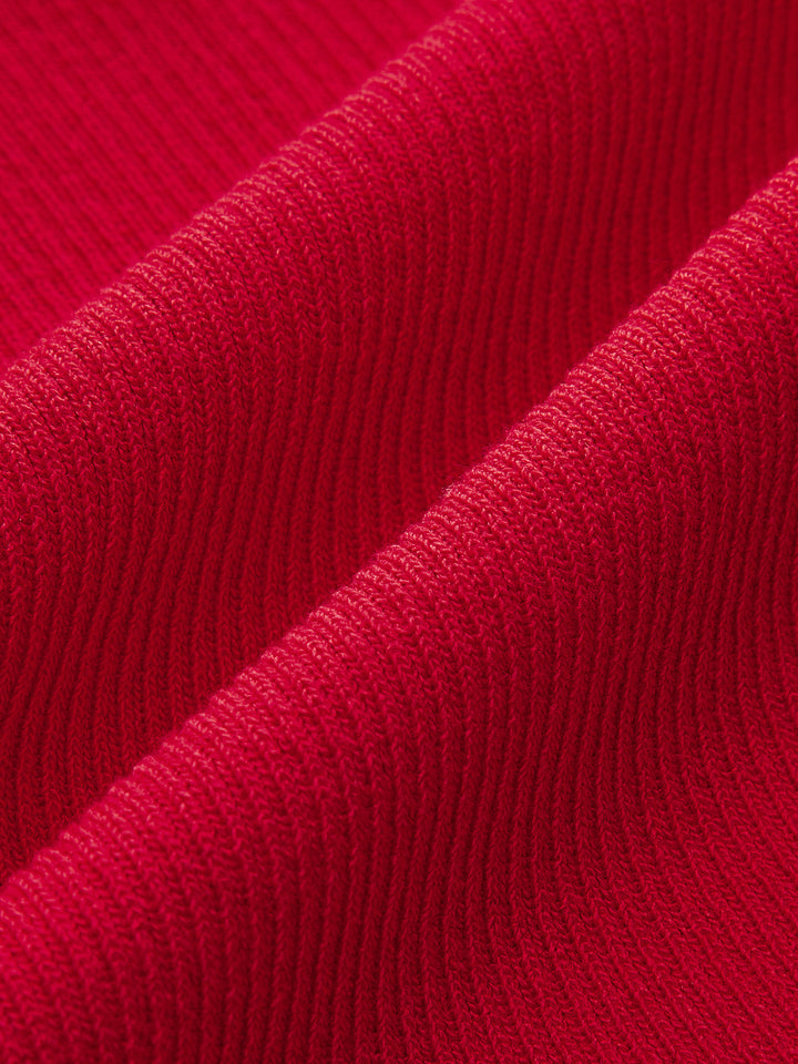 Contrast Scalloped Trim Ribbed Knit Tank Top