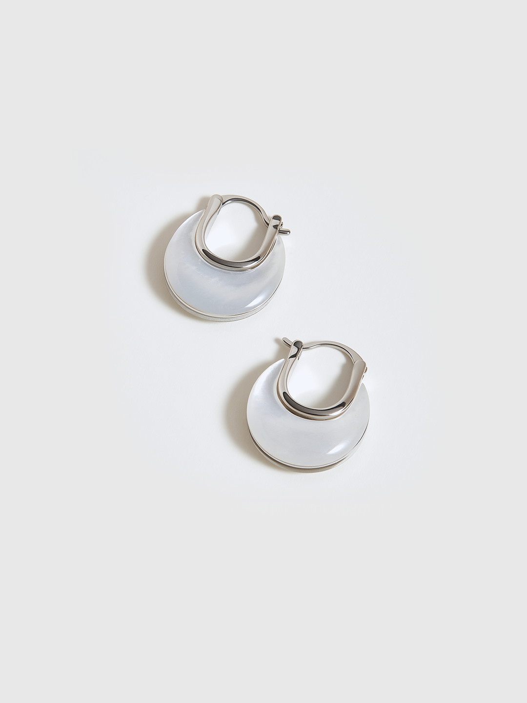 Mother of Pearl Hoop Earrings
