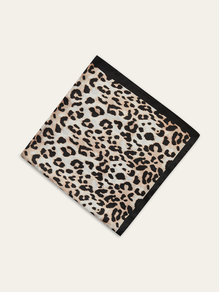 Leopard Print Square Scarf