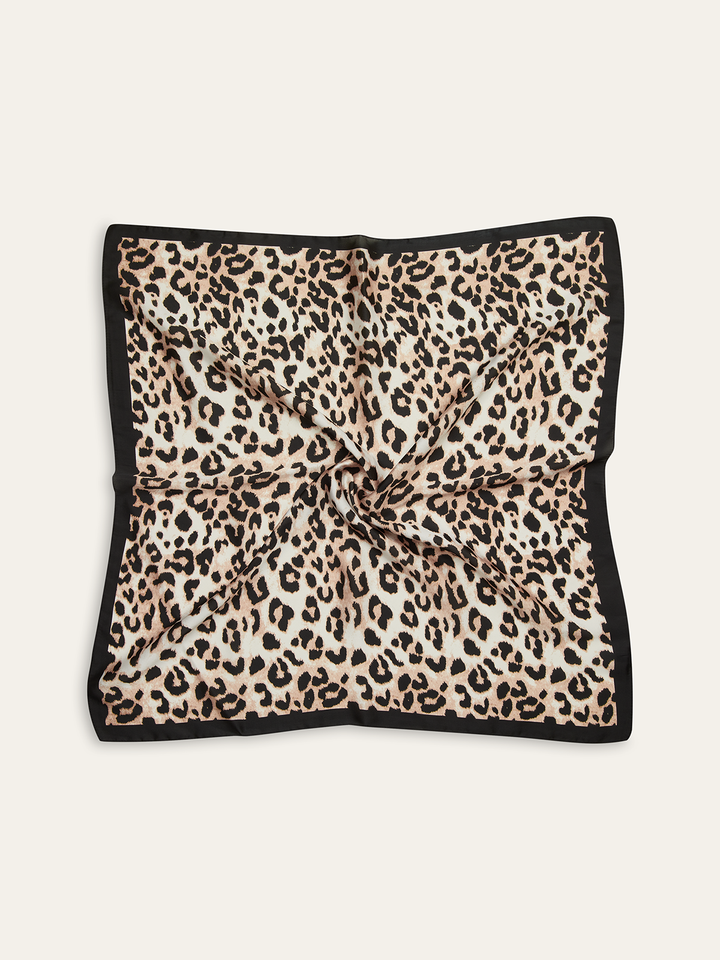 Leopard Print Square Scarf
