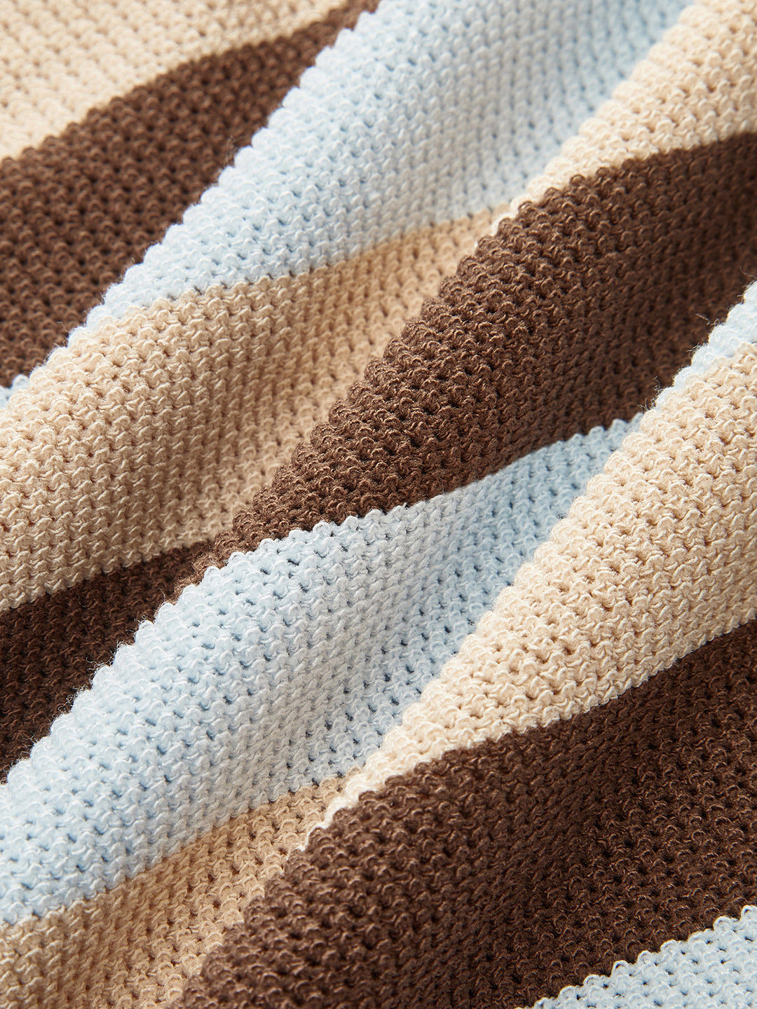 One-Shoulder Striped Knit Top with Tie Detail