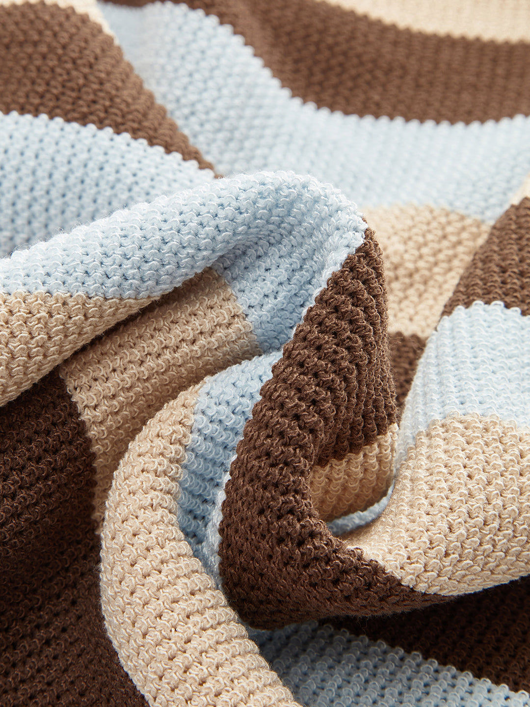 One-Shoulder Striped Knit Top with Tie Detail