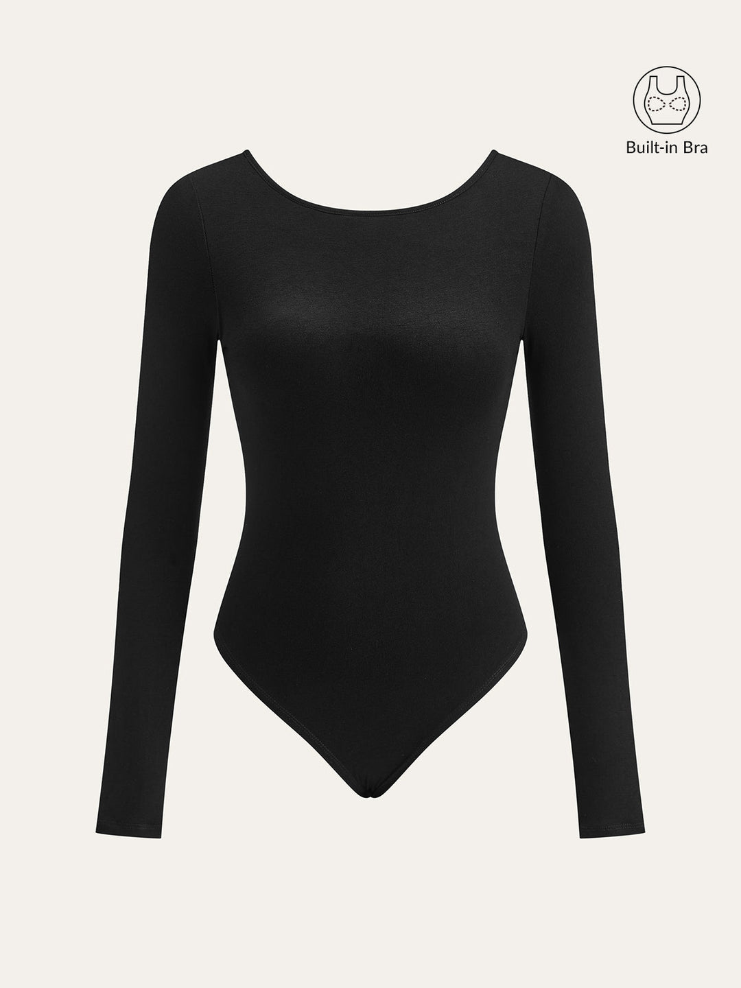 Bra-Free Long Sleeve Backless Bodysuit